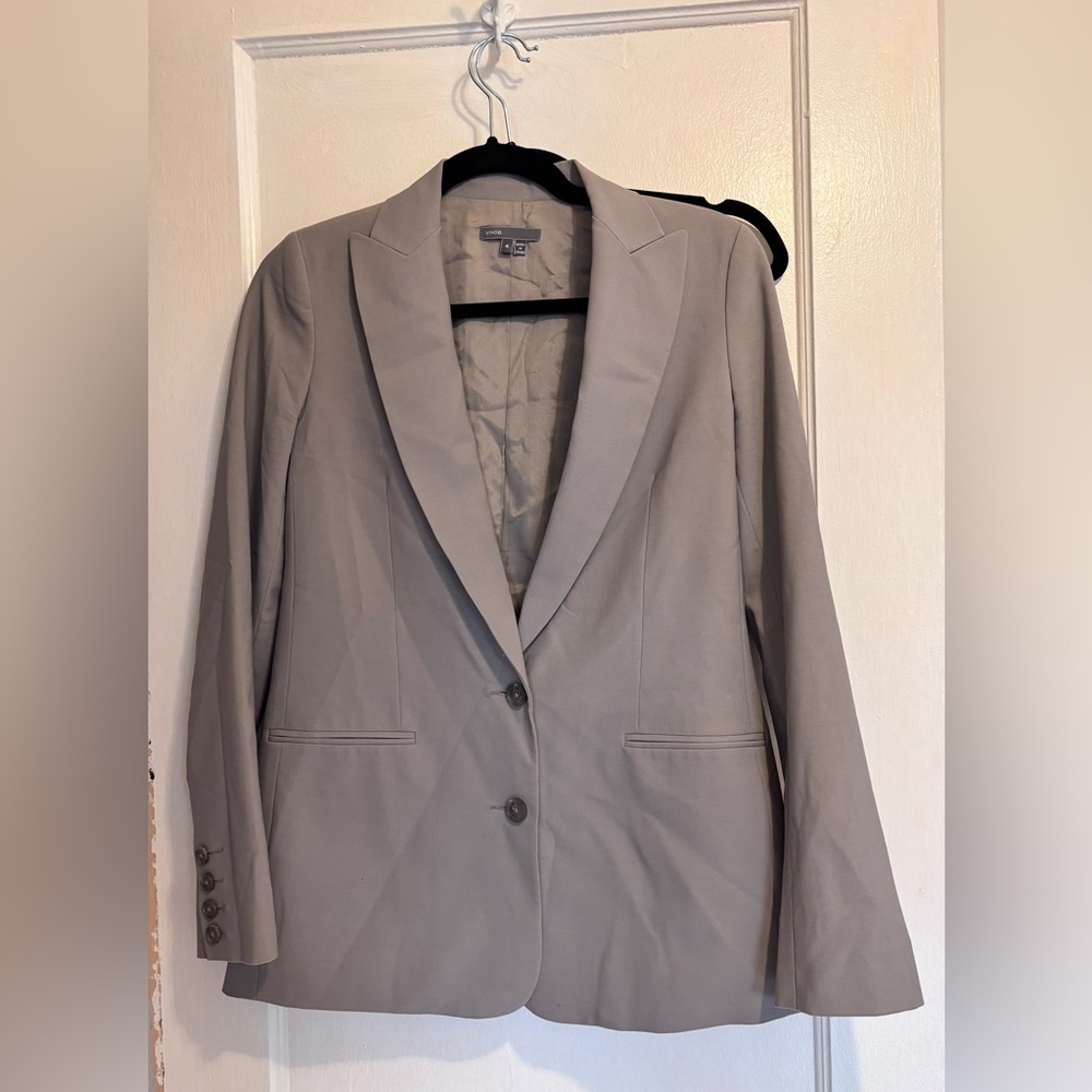 Vince Gray Tailored Blazer Jacket Size 4 Minimalist Quiet Luxury
